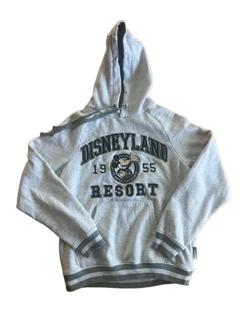 Disneyland Resort Mickey Mouse 1955 Varsity Hoodie Sweatshirt XS Gray